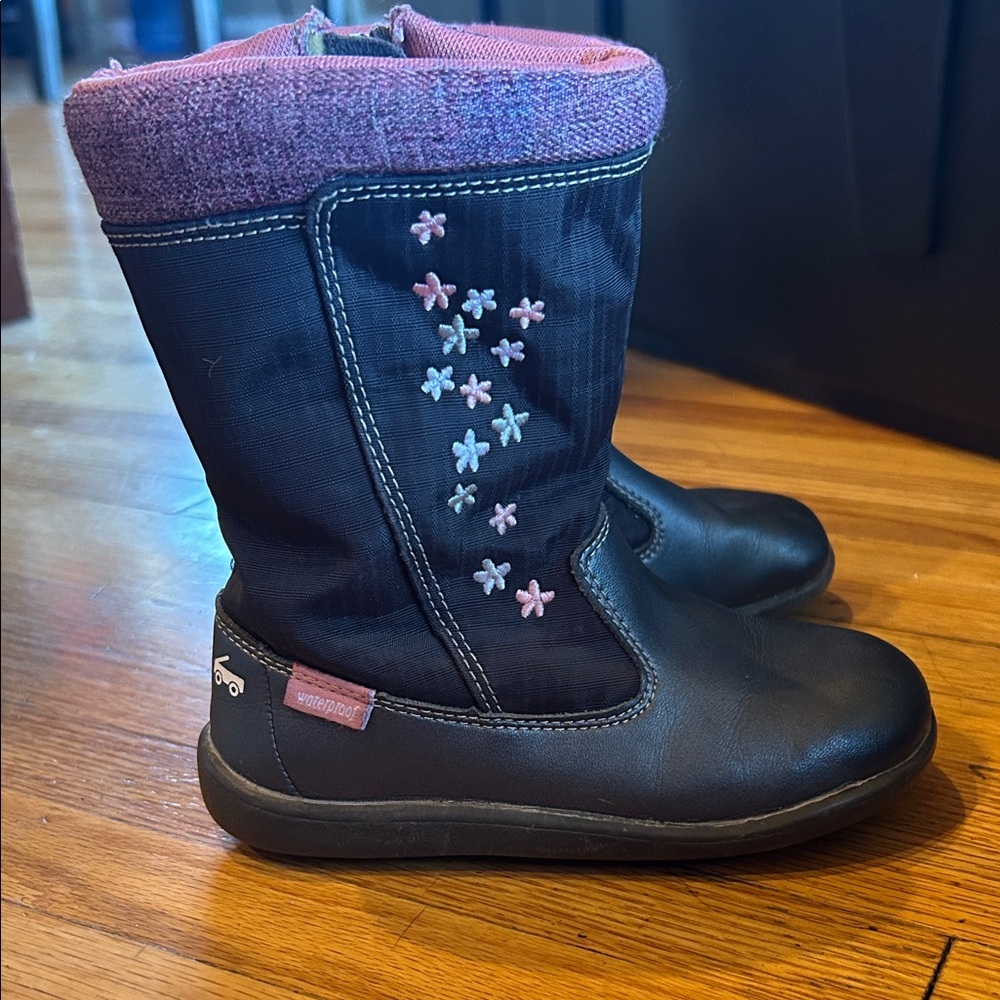 See Kai Run grey/brown and Pink Kids Boots